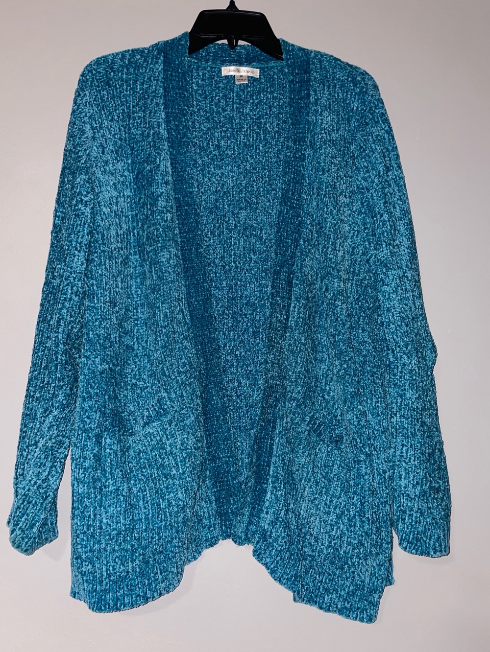 π¦JohnPaulRichard Teal Open-Front Knit Cardigan
